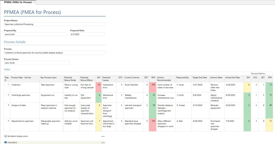screenshot of Minitab Workspace